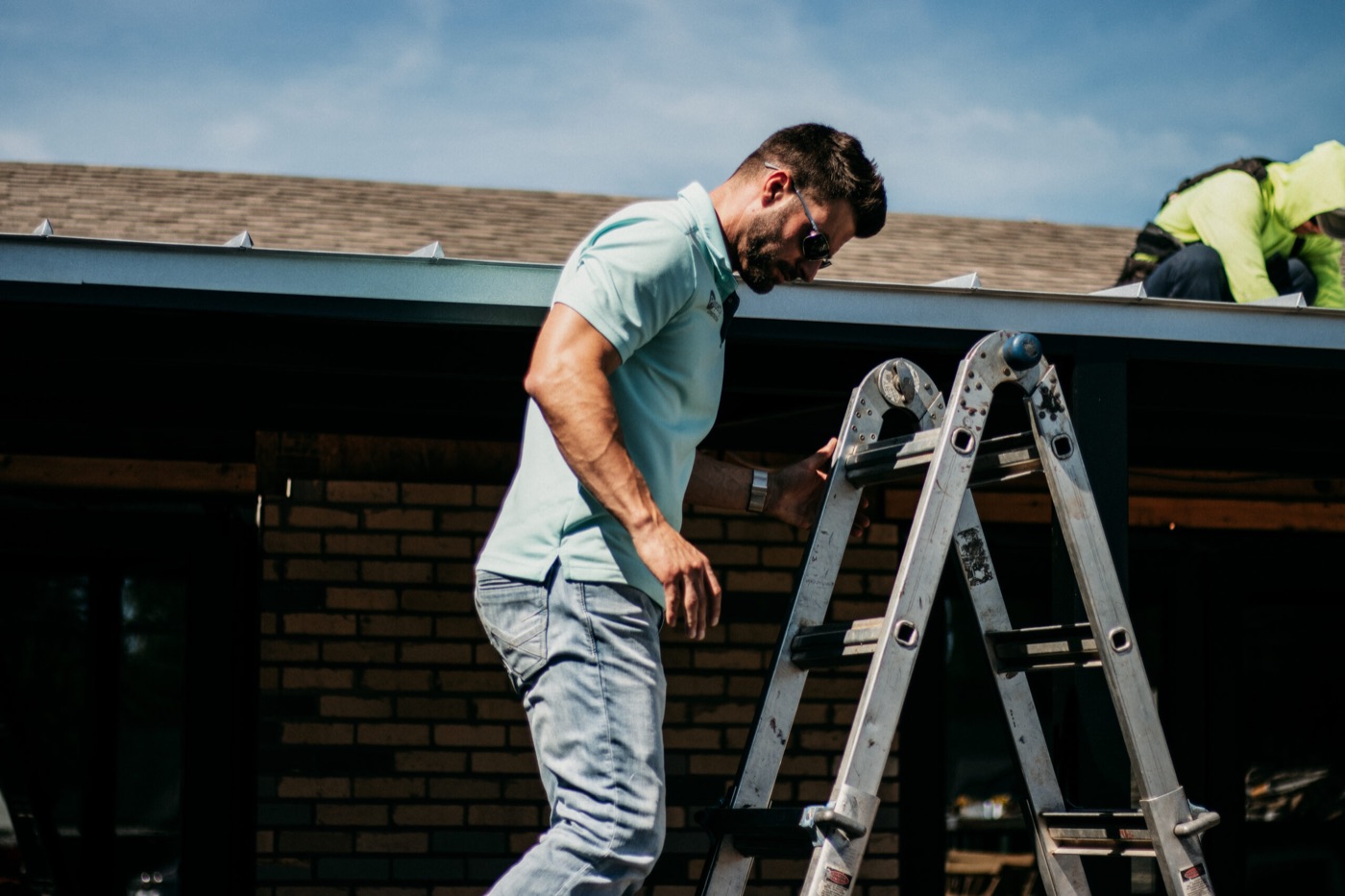 Property Builds contractor working on a residential build